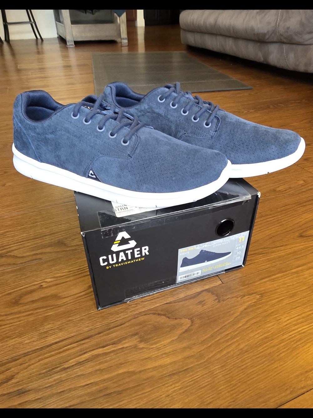 Travis Mathew Sneakers - Men's 11 - Navy Blue Suede